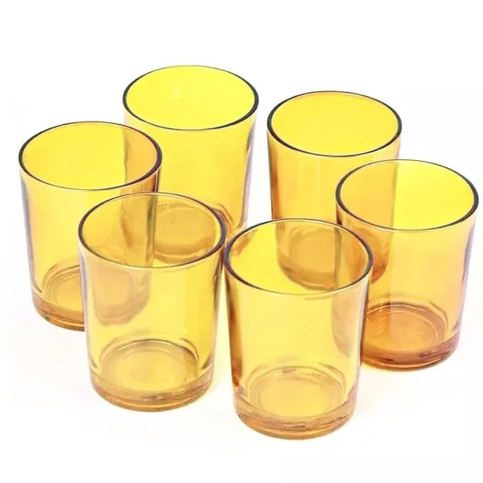 10 Pack Yellow Glass Votive Candle Holders Table Centreoieces Xmas Wedding Anniversary Event Recption Party Function or Home Decor
